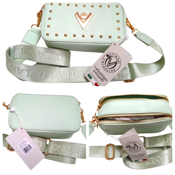 Valentino Orlandi Handbags - VALENTINO ORLANDI Women's Crossbody Camera Purse Bag Mint Green NWT